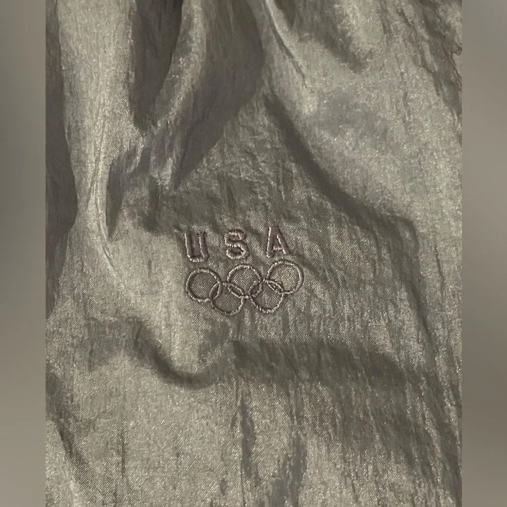Vintage 90s USA Olympics Edition JCPenney Gray Nylon Windbreaker Track Pants- L